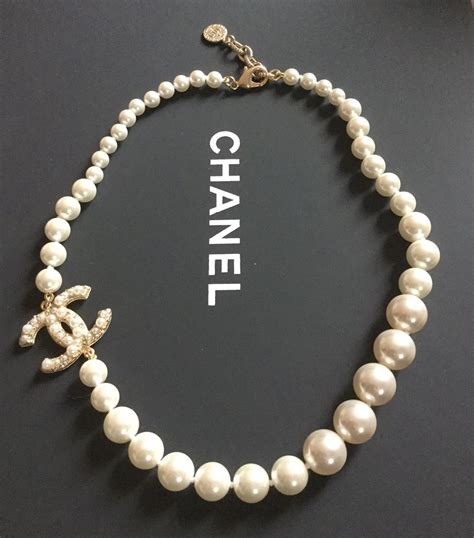 chanel gold chain choker|chanel pearl necklace price list.